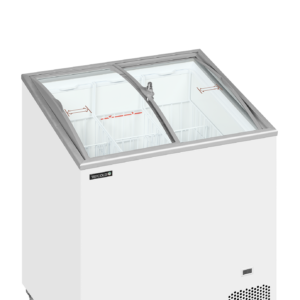 Sliding Curved Glass Lid Chest Freezer