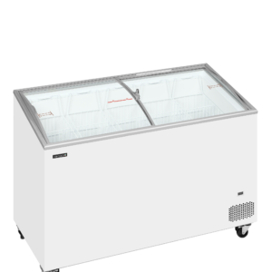 Sliding Curved Glass Lid Chest Freezer