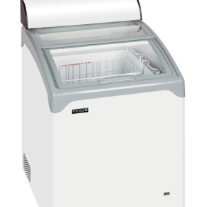 Sliding Curved Glass Lid Chest Freezer