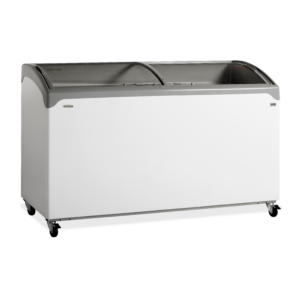 Sliding Curved Glass Lid Chest Freezer