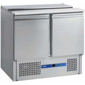 Prodis EC-2SALAD 2 Door Compact Saladette Table, 2 x 1/1 + 2 x 1/4GN Topping Well