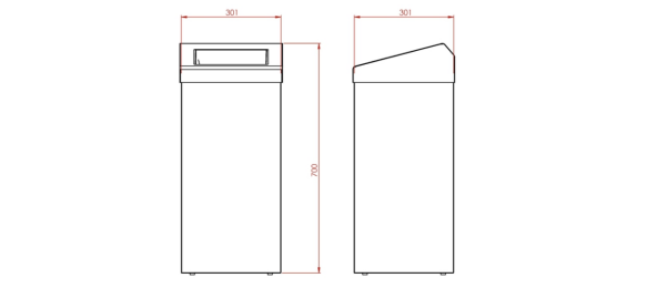 Brushed Stainless Steel 50L Waste Bin | Free Standing or Wall Mounted - Image 3