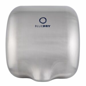 BlueDry Brushed Stainless Steel Eco Dry Hand Dryer | 550-1800 watts | High Speed