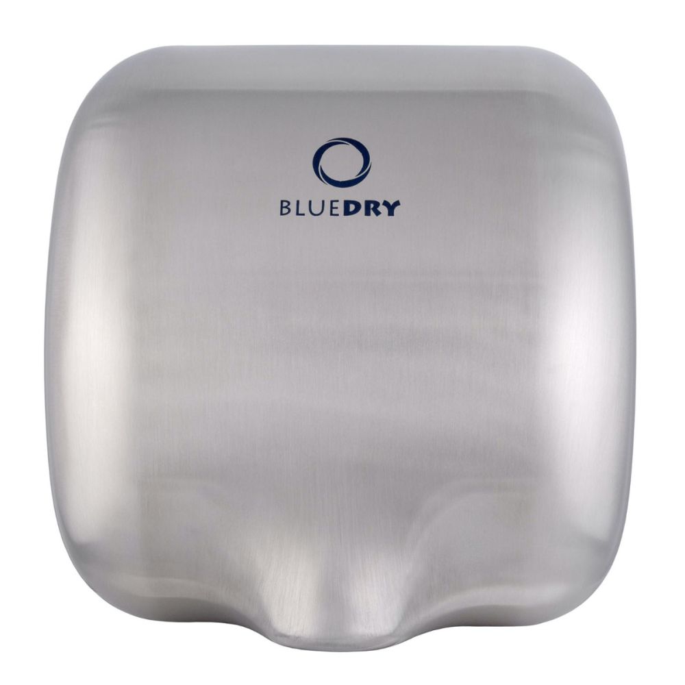 BlueDry Brushed Stainless Steel Eco Dry Hand Dryer | 550-1800 watts | High Speed