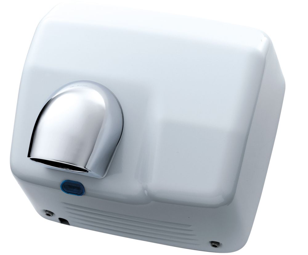 Heavy Duty White Nozzle Quiet Hand Dryer