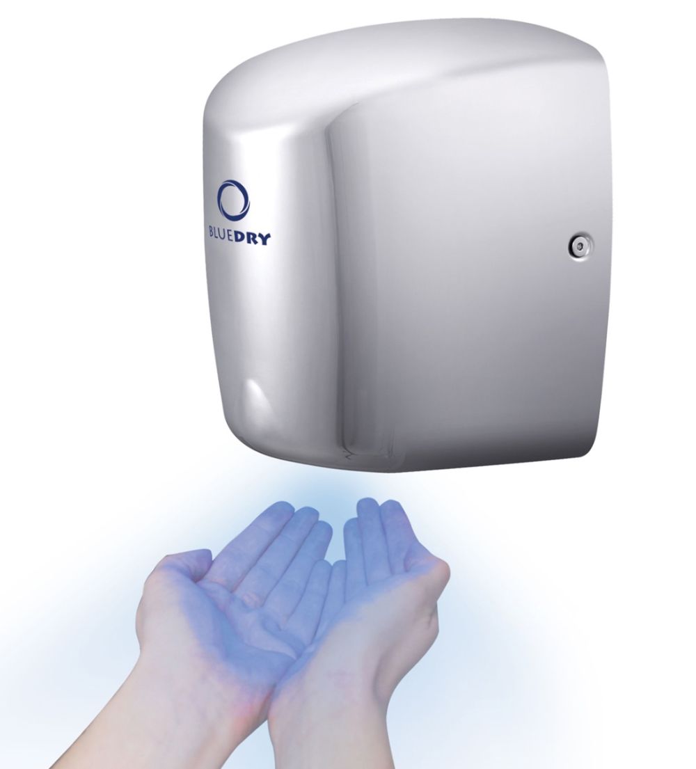 BlueDry Mini Jet Hand Dryer | 500-1350 watts | Compact & High Speed