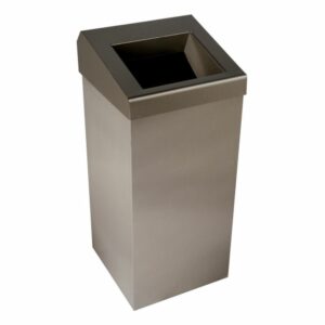 Brushed Stainless Steel 50L Waste Bin | Free Standing or Wall Mounted
