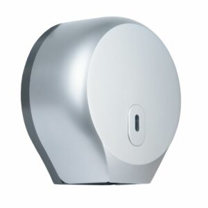 Plastic Silver Mini Jumbo Toilet Roll Dispenser