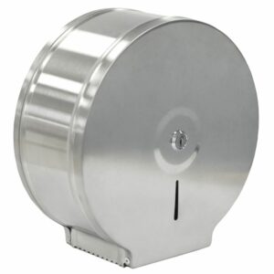 Brushed Stainless Steel Mini Jumbo Toilet Roll Dispenser