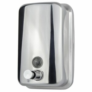 Polished Stainless Steel Soap Dispenser | 1000ml | Vertical