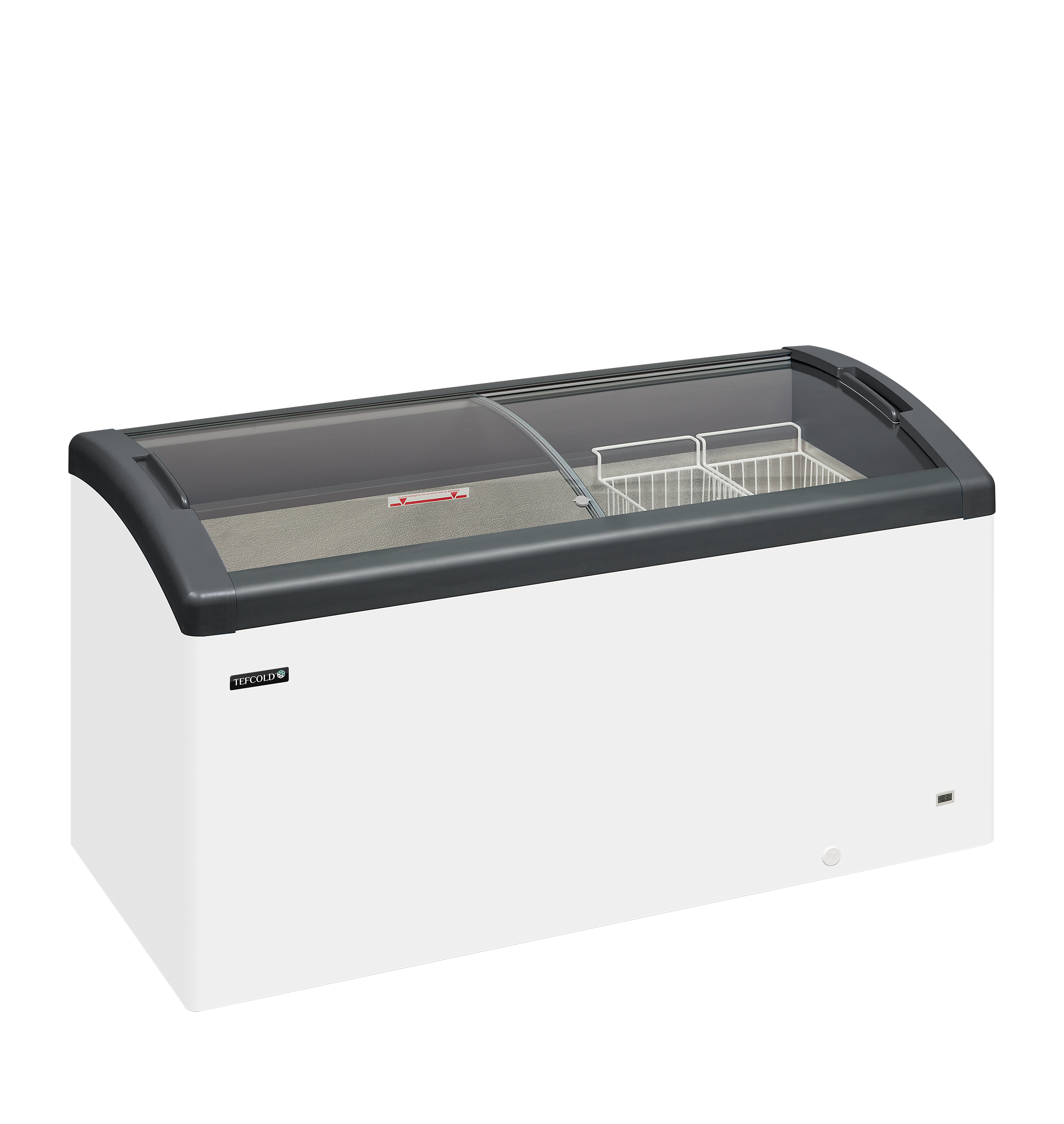 Sliding Curved Glass Lid Chest Freezer