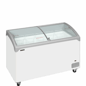 Sliding Curved Glass Lid Chest Freezer