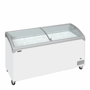 Sliding Curved Glass Lid Chest Freezer